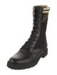 Fendi Zucca FF Logo Animal Print Combat Boots