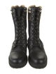 Fendi Zucca FF Logo Animal Print Combat Boots