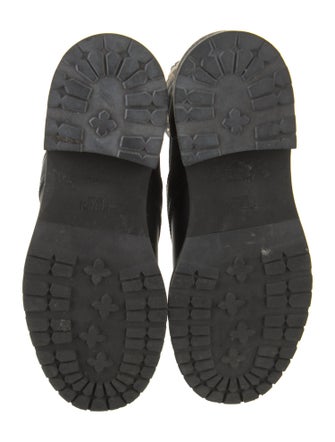 Fendi Zucca FF Logo Animal Print Combat Boots