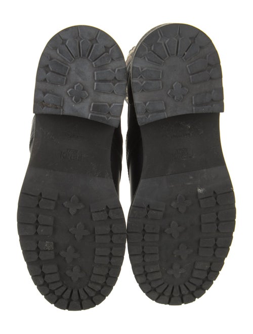 Fendi Zucca FF Logo Animal Print Combat Boots