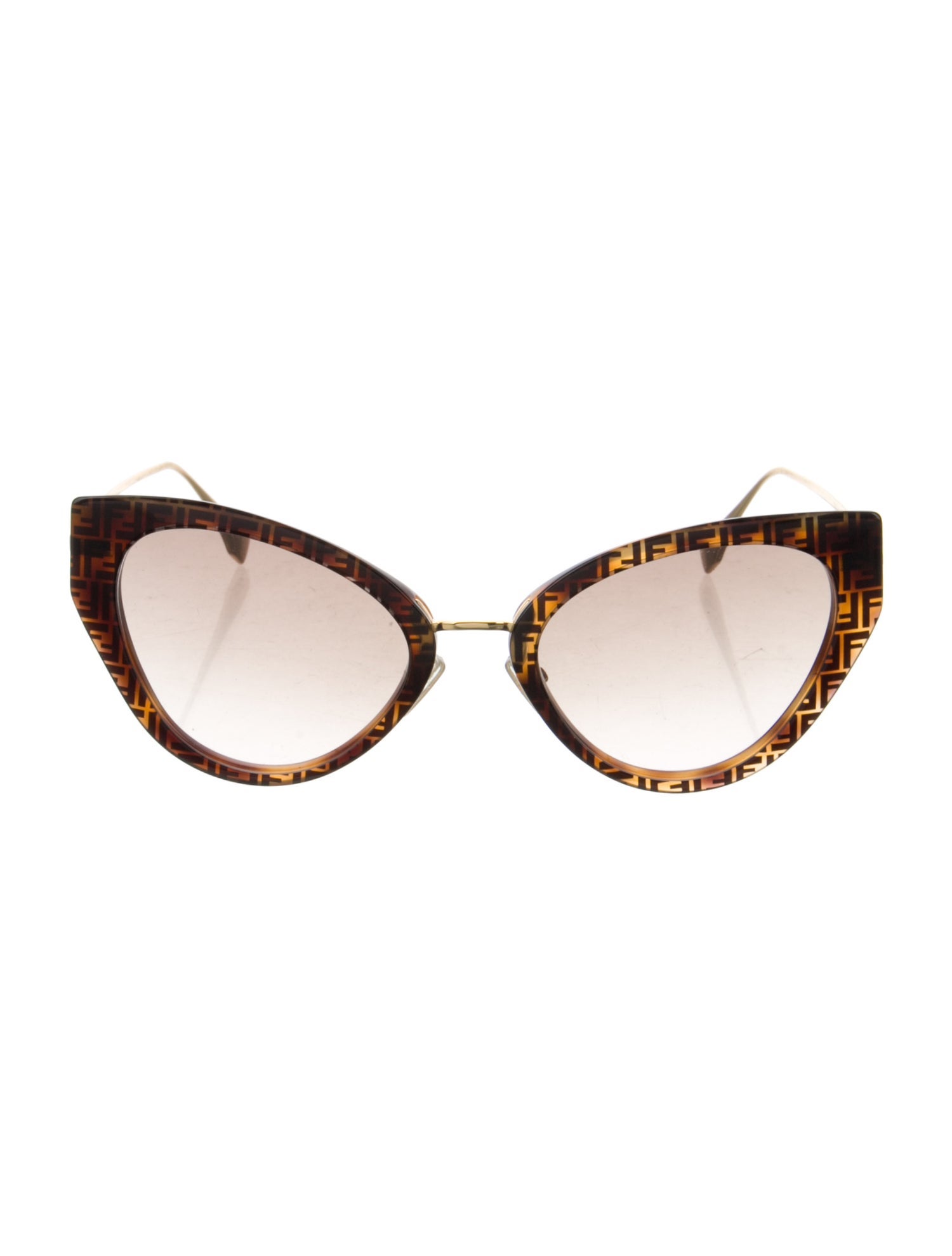 Fendi Zucca FF Logo Cat-Eye Sunglasses