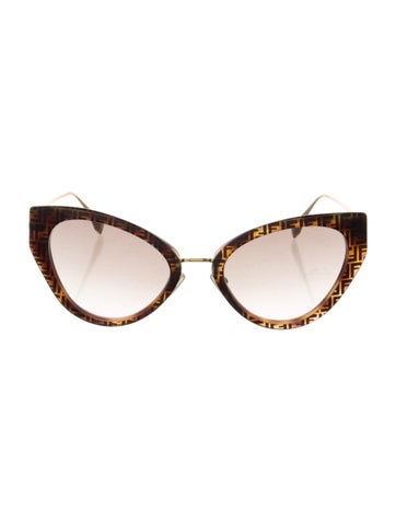 Fendi Sunglasses Zucca FF Logo Cat-Eye