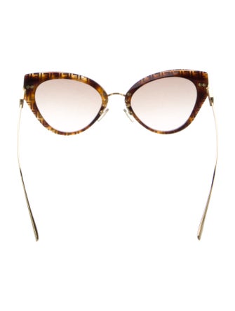 Fendi Zucca FF Logo Cat-Eye Sunglasses