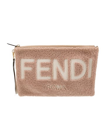 Fendi Clutches Shearling Pouch Large