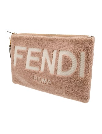 Fendi Shearling Shearling Pouch Large
