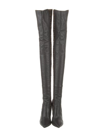 Fendi Leather Printed Sock Boots