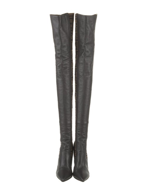 Fendi Leather Printed Sock Boots