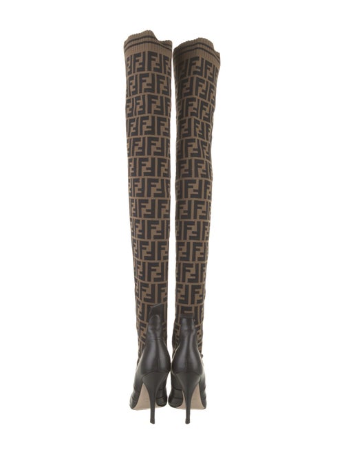 Fendi Leather Printed Sock Boots
