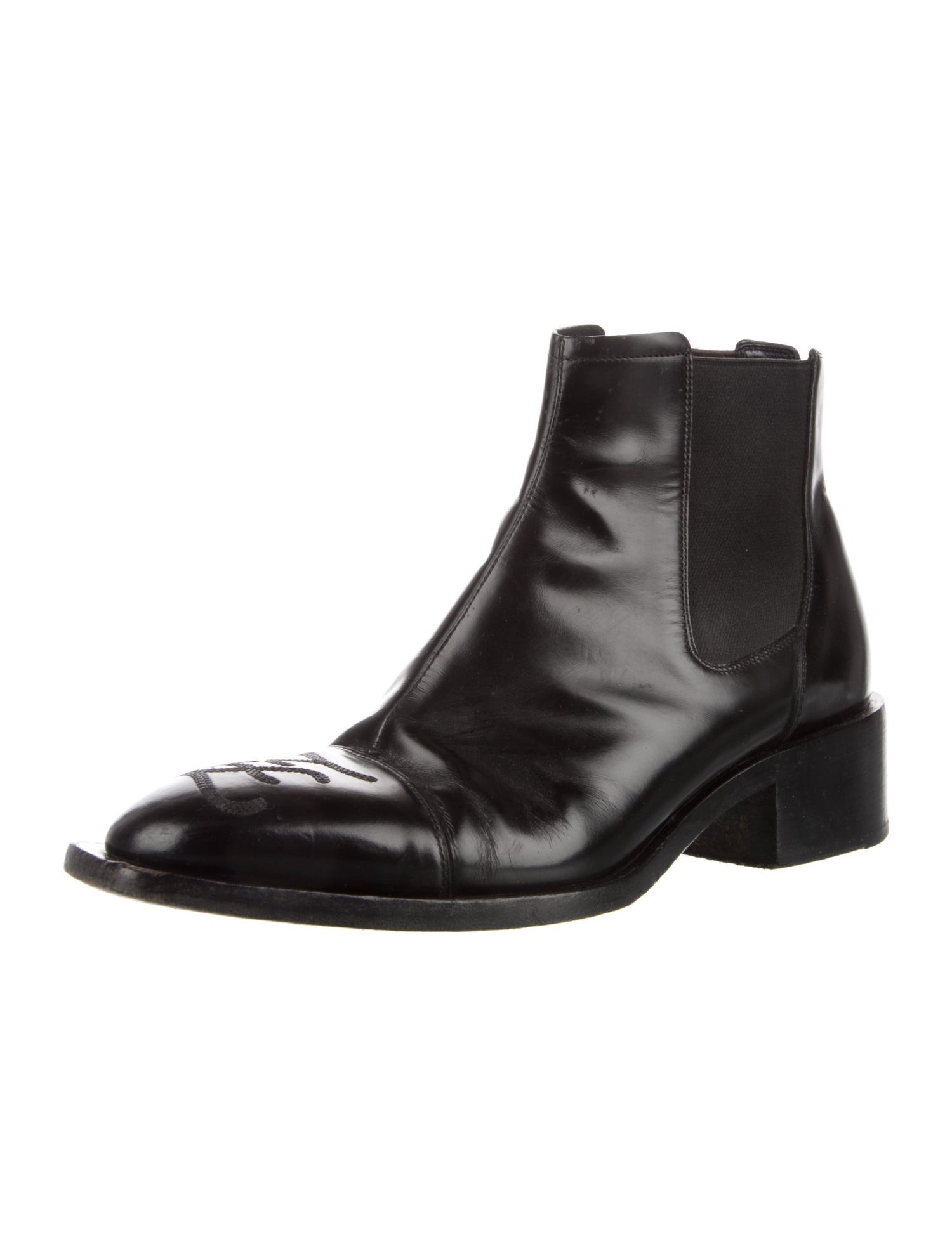 Fendi Leather Chelsea Boots