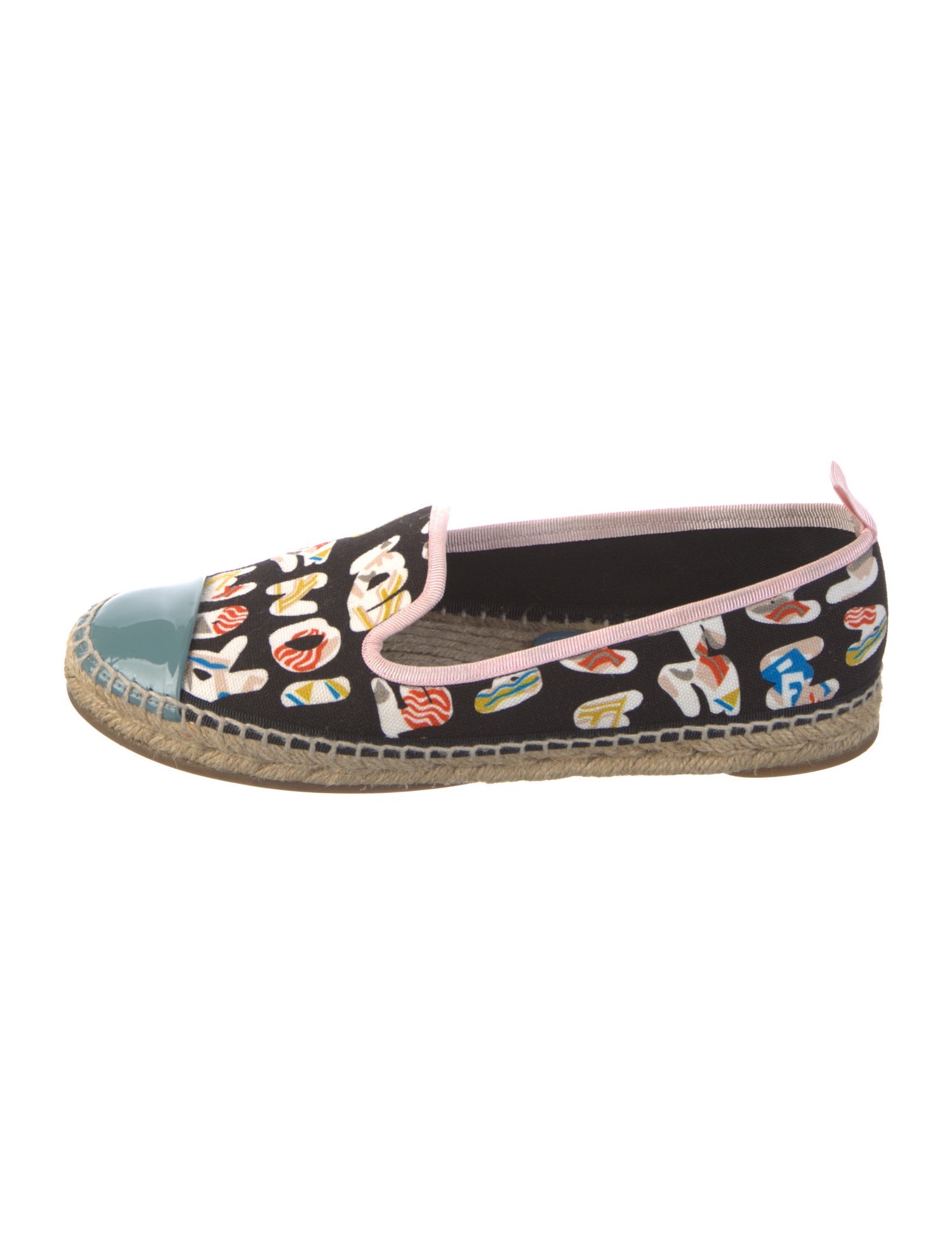 Fendi Canvas Printed Espadrilles