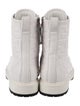 Fendi Zucca FF Logo Leather Combat Boots