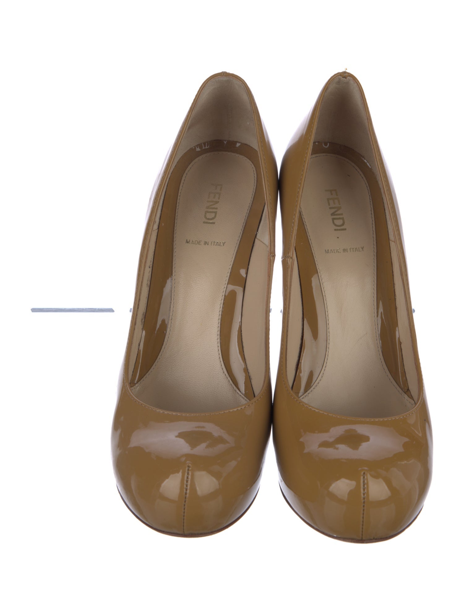 Fendi Zucca FF Logo Patent Leather Pumps