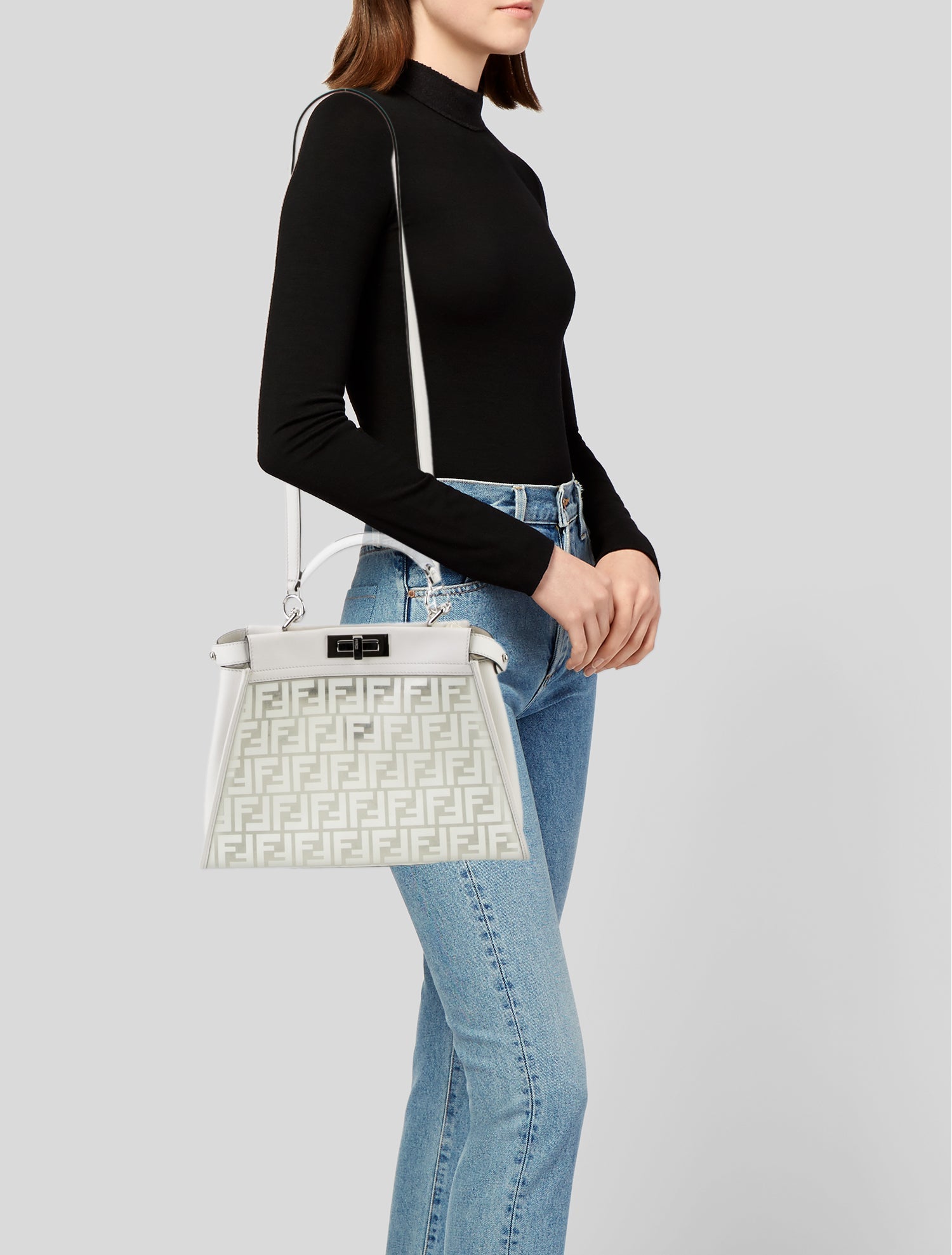 Fendi Zucca FF Top Handle Bag