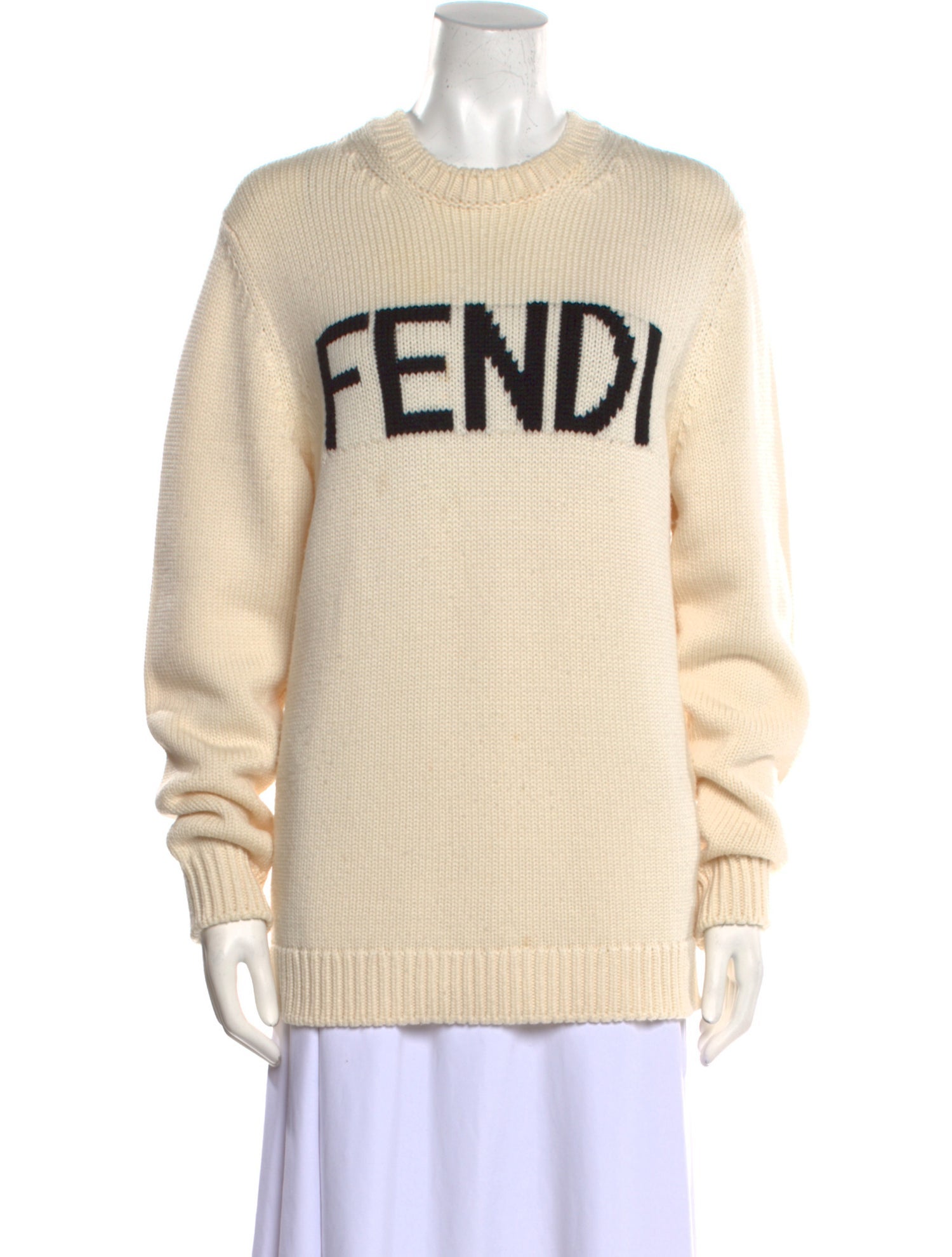 Fendi Wool Graphic Print Pullover