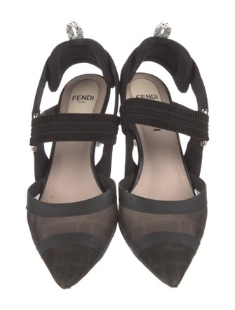 Fendi Mesh Mesh Accents D'Orsay Pumps