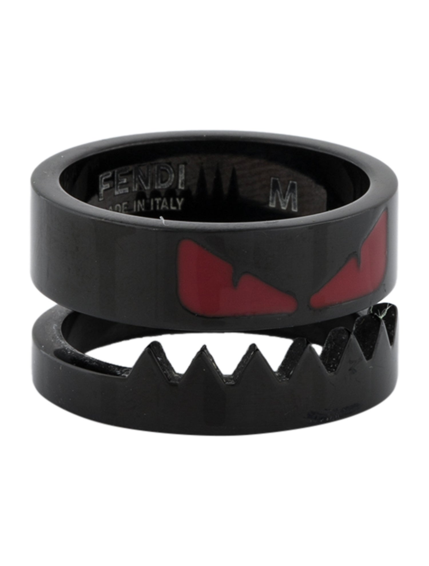 Fendi Enamel Bag Bugs Eyes Band Ring