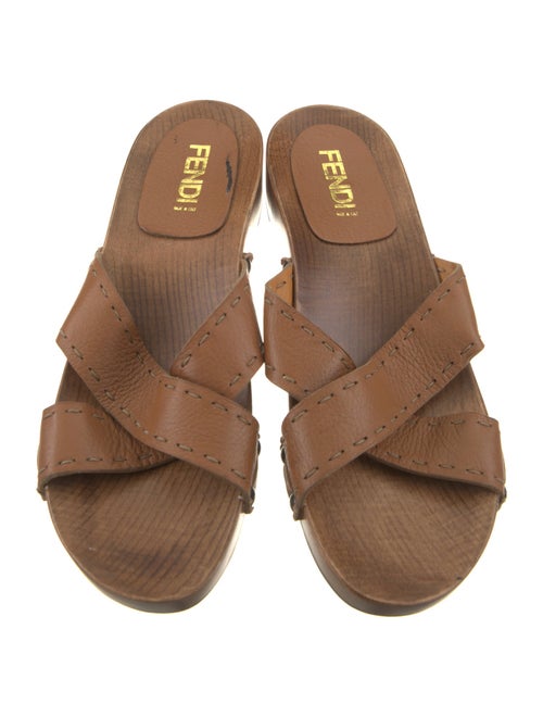 Fendi Leather Slides