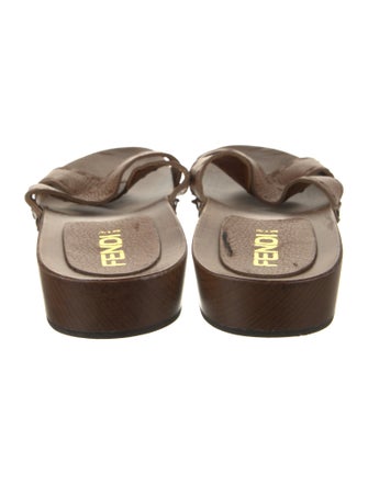Fendi Leather Slides