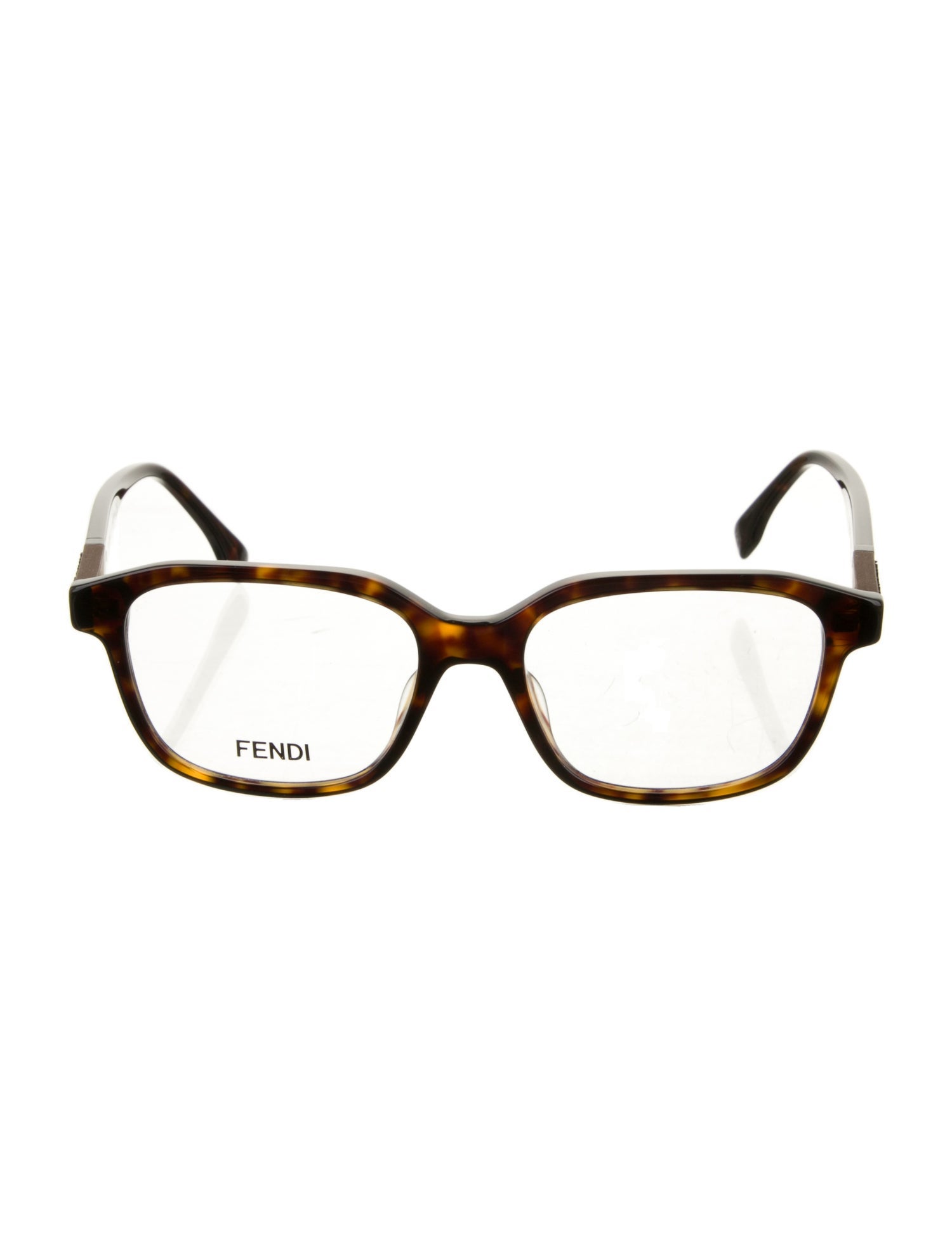 Fendi Zucchino FF Logo Square Eyeglasses