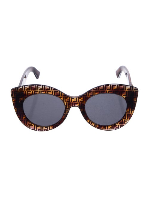 Fendi Zucca FF Logo Cat-Eye Sunglasses