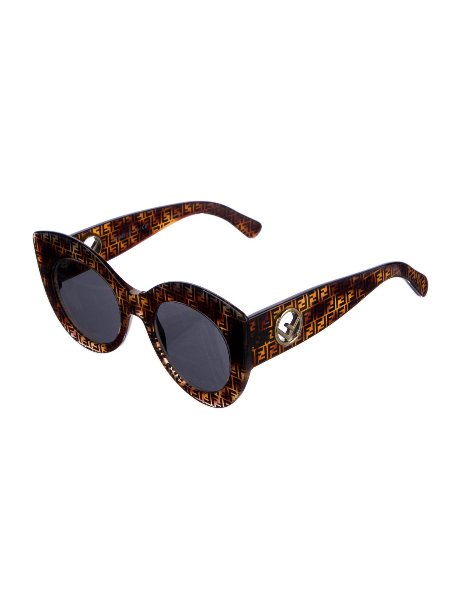 Fendi Zucca FF Logo Cat-Eye Sunglasses