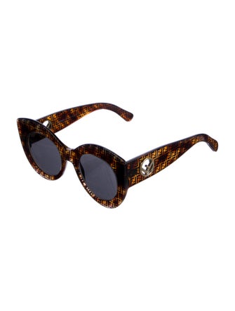 Fendi Zucca FF Logo Cat-Eye Sunglasses
