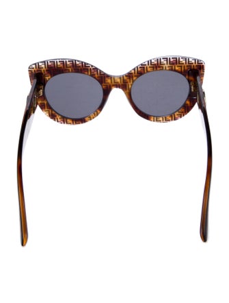 Fendi Zucca FF Logo Cat-Eye Sunglasses