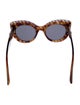 Fendi Zucca FF Logo Cat-Eye Sunglasses