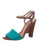 Fendi Colorblock Pattern Slingback Sandals