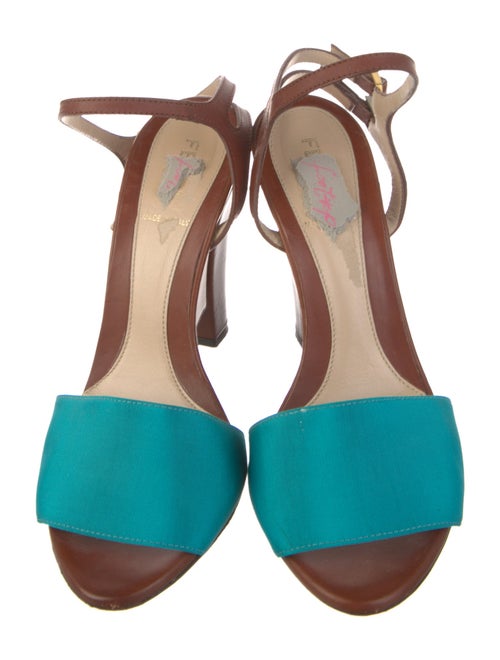 Fendi Colorblock Pattern Slingback Sandals