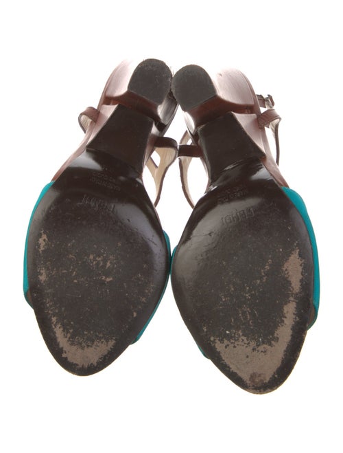 Fendi Colorblock Pattern Slingback Sandals