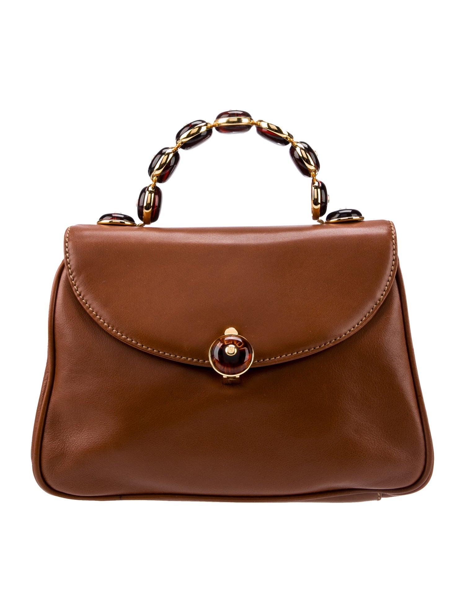 Fendi Leather Top Handle Bag Vintage