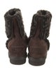 Fendi Zucca FF Logo Suede Combat Boots