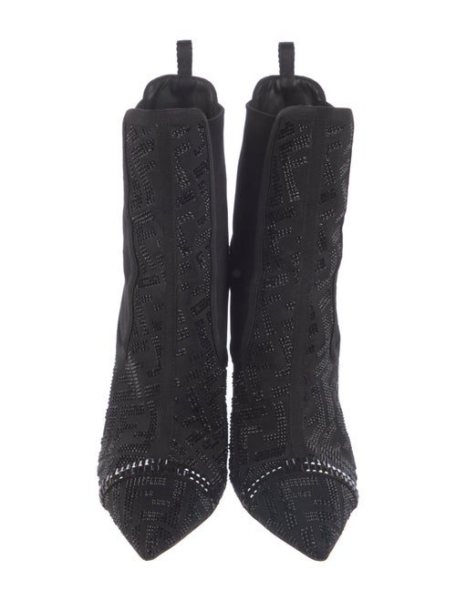 Fendi Zucca FF Logo Mesh Chelsea Boots