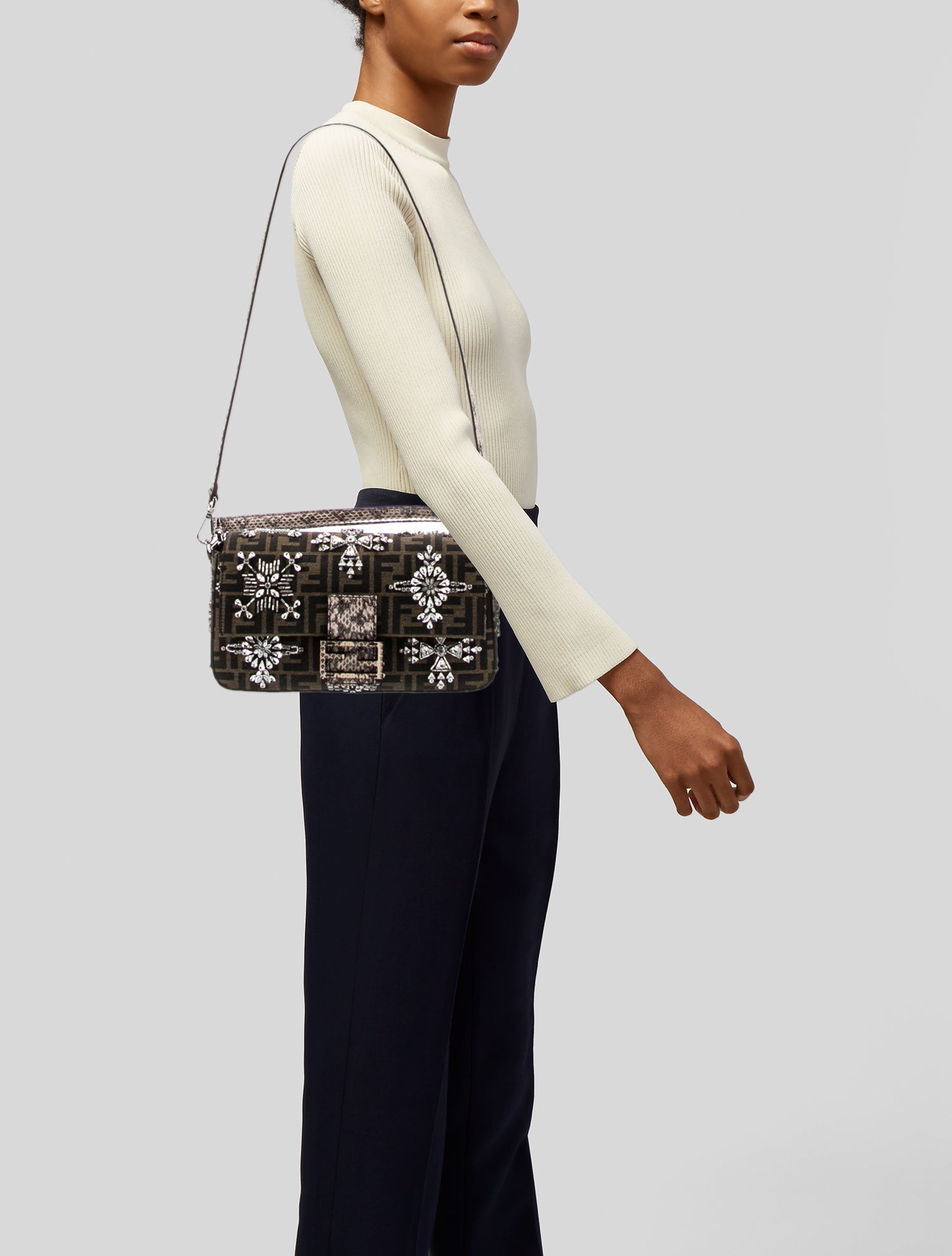 Fendi Canvas Top Handle Bag 2022