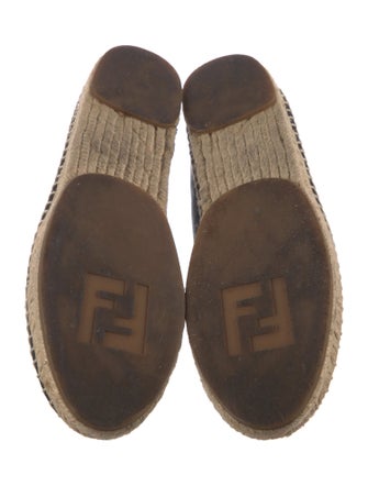 Fendi Leather Studded Accents Espadrilles