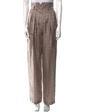 Fendi Silk Straight Leg Pants
