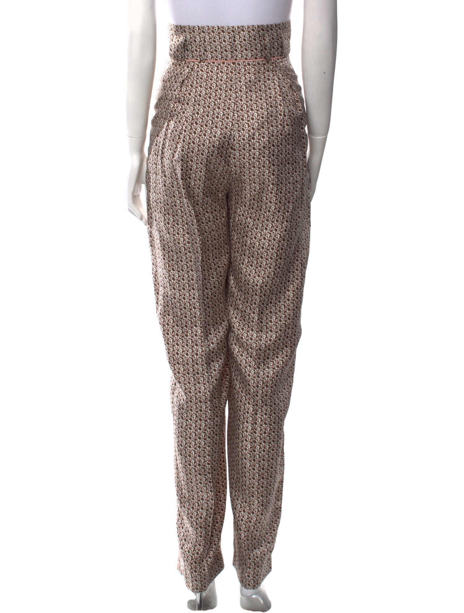 Fendi Silk Straight Leg Pants