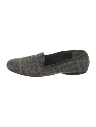 Fendi Zucca FF Logo Wool Loafers