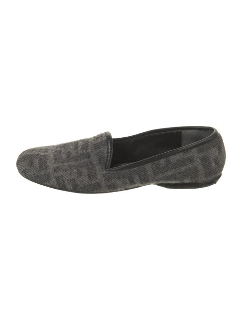 Fendi Zucca FF Logo Wool Loafers