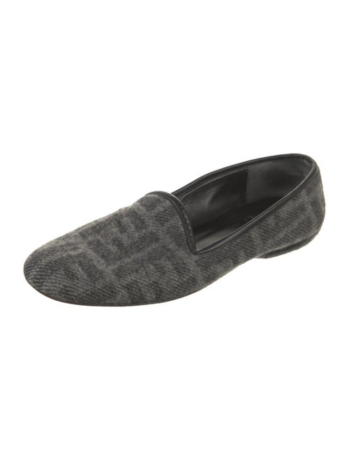 Fendi Zucca FF Logo Wool Loafers