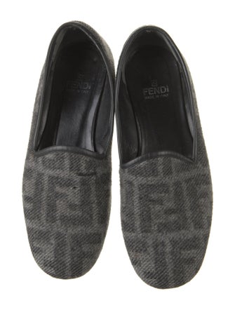 Fendi Zucca FF Logo Wool Loafers