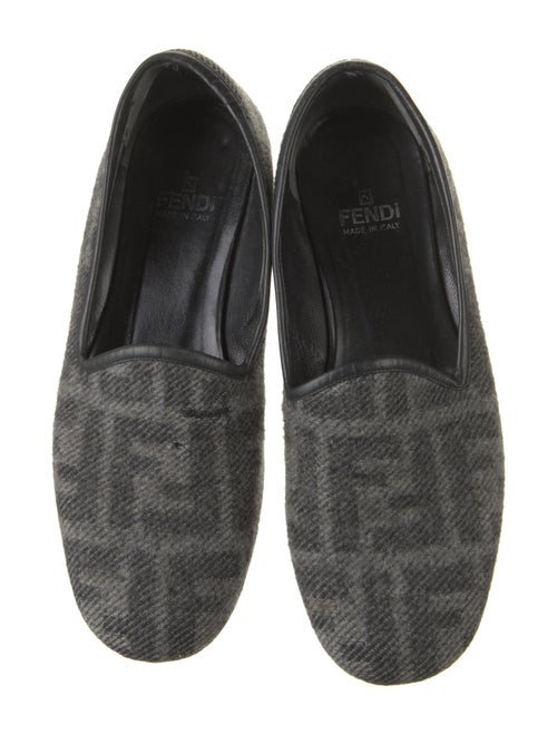 Fendi Zucca FF Logo Wool Loafers