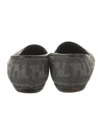 Fendi Zucca FF Logo Wool Loafers
