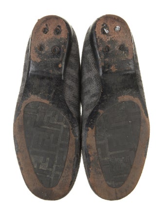 Fendi Zucca FF Logo Wool Loafers