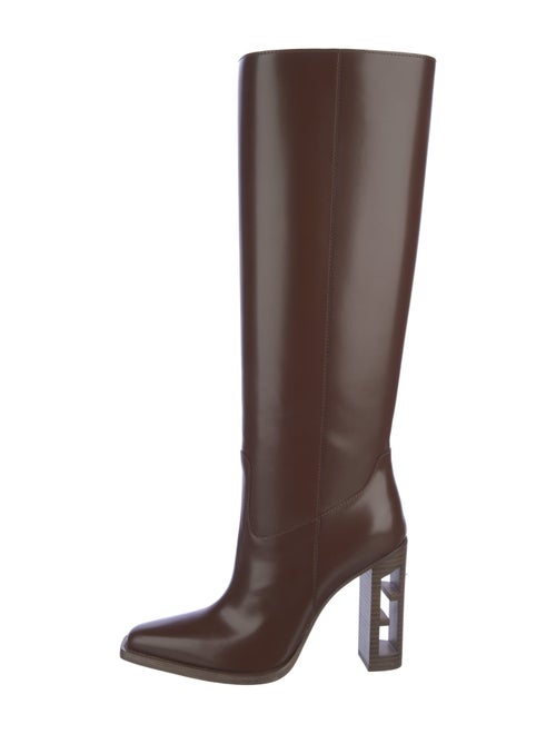 Fendi Zucca FF Logo Leather Boots