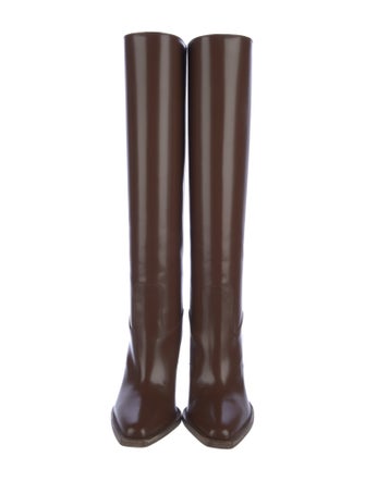 Fendi Zucca FF Logo Leather Boots