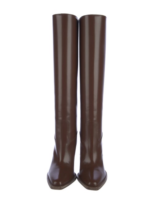 Fendi Zucca FF Logo Leather Boots