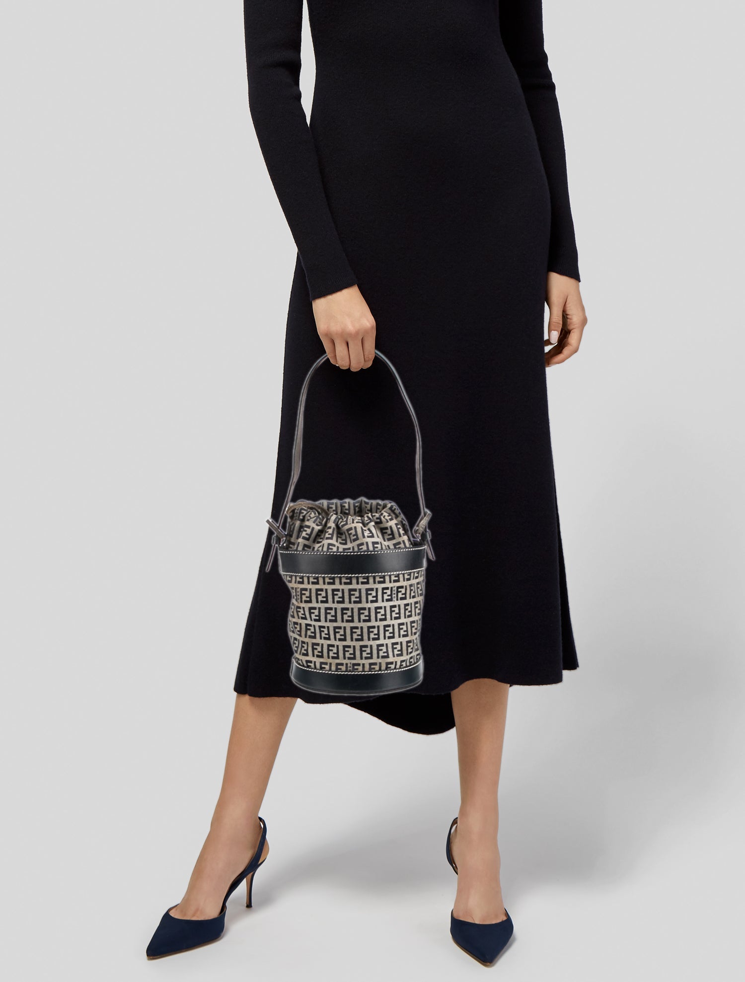 Fendi Zucchino FF Bucket Bag