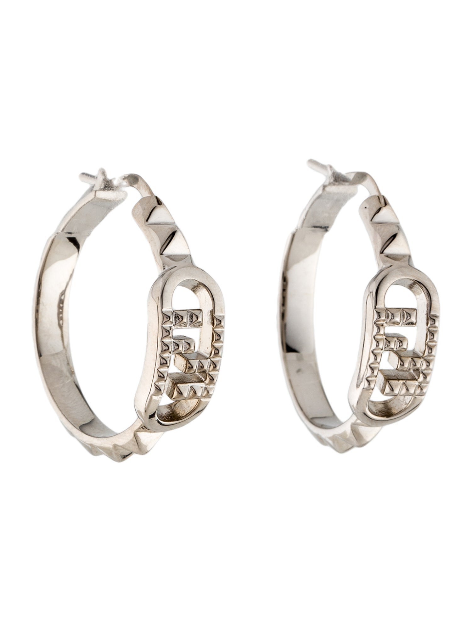 Fendi Baguette Hoop Earrings